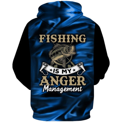Fishing Is My Anger Management - Blue