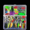 48Pcs Artificial Fishing Lure Fishing Baits Kit Set with Tackle Box