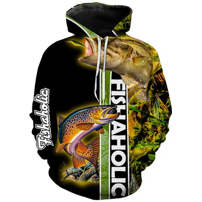 Fishaholic -Fishing lover hoodie- smallmouth fish