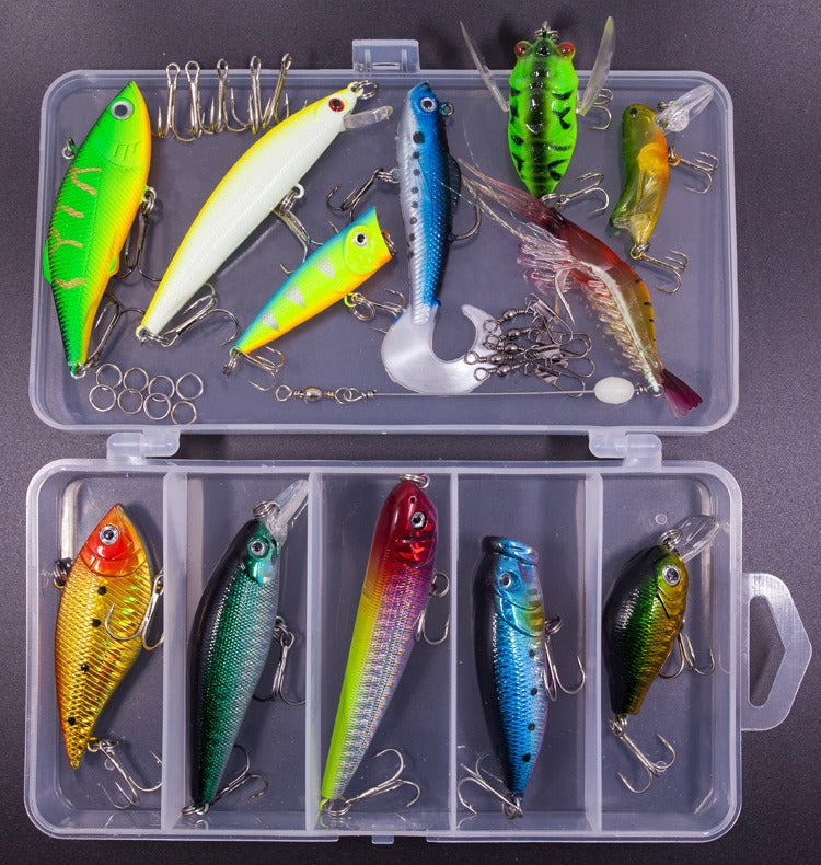 48Pcs Artificial Fishing Lure Fishing Baits Kit Set with Tackle