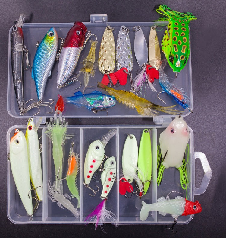 48Pcs Artificial Fishing Lure Fishing Baits Kit Set with Tackle Box -  Fishing Nice