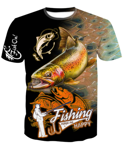 Fishing Makes Me Happy - Fish On