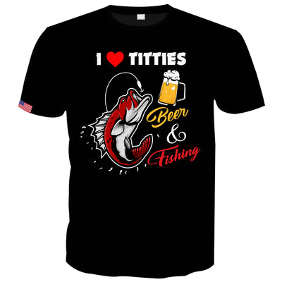 I Love Titties Beer And Fishing