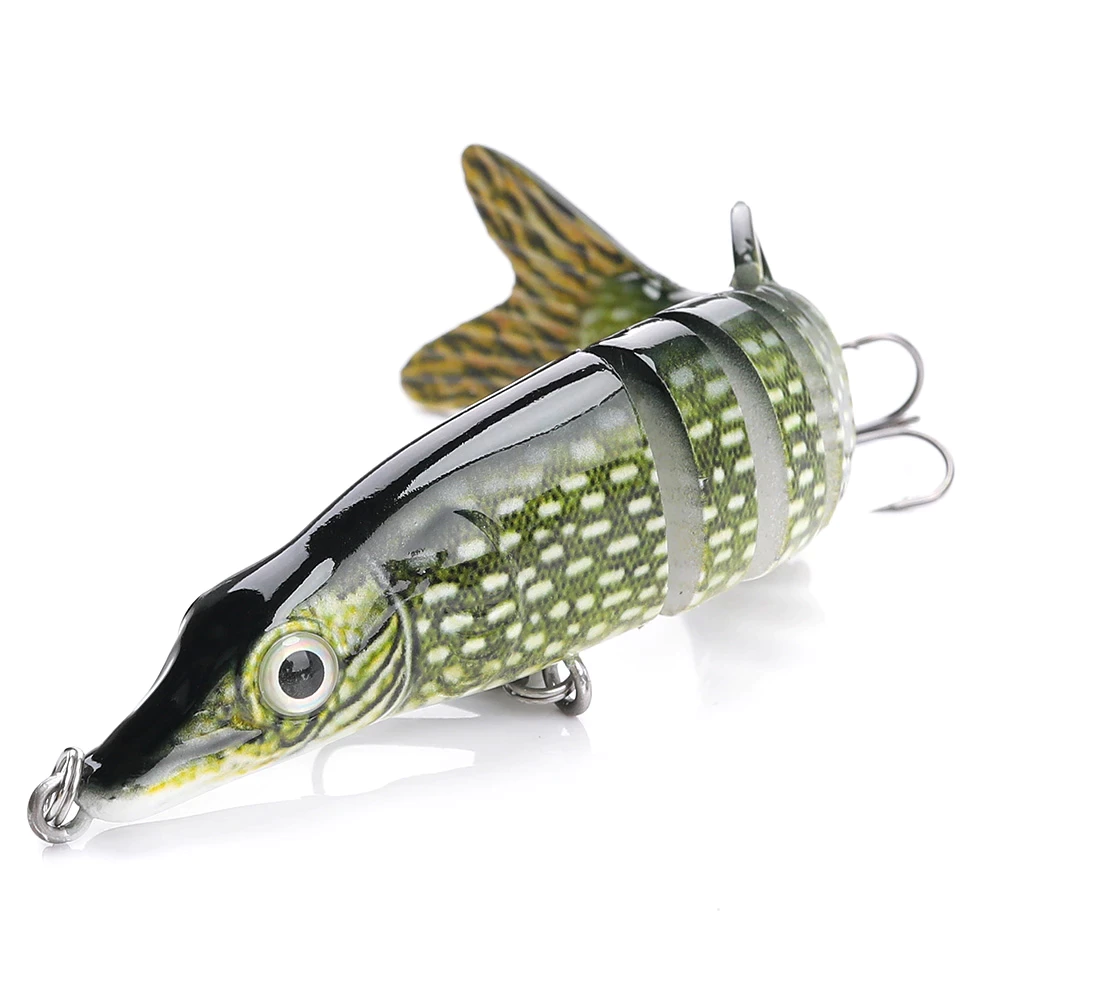 5 Fishing Lures for Bass Northern Pike Walleye - Multi Jointed Swimbaits -  Realistic Slow Sinking Lifelike Bass Lures Freshwater Saltwater Bass